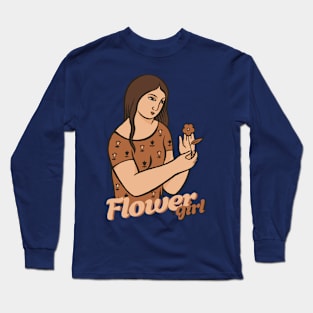 Girl and Flower Long Sleeve T-Shirt